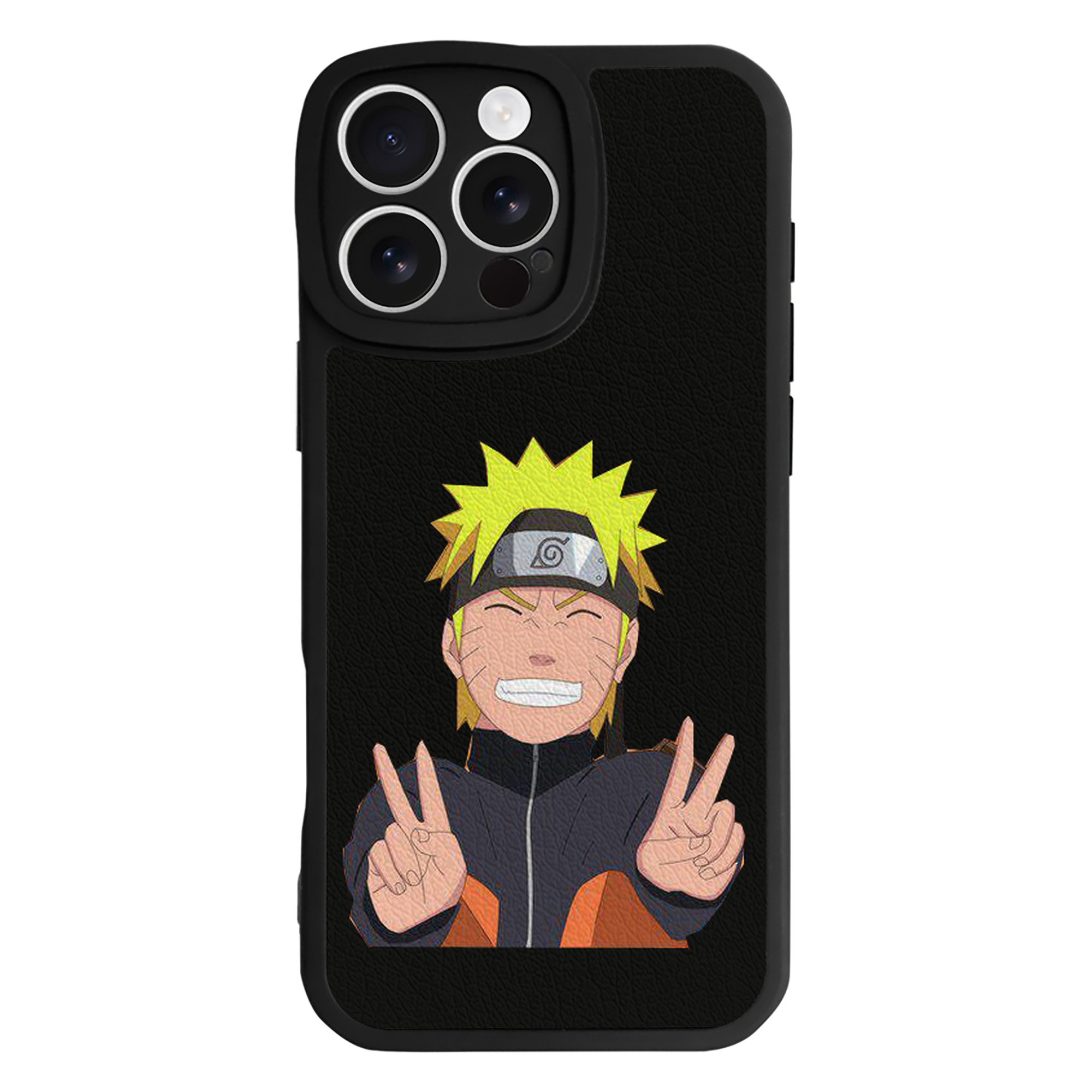 （画像用） NARUTO -ナルト- うずまき ナルト Uzumaki Naruto 【iPhone 16シリーズ対応】シリコンスマホケース（レザー調） 材質：シリコン